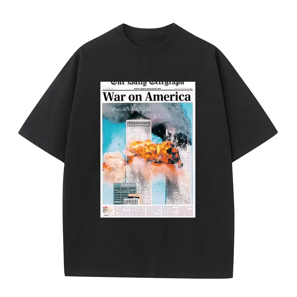 Футболка унисекс Never Forgetti 11 9 с надписью «Забавный мемориал жертв 11 сентября», винтажная, повседневная, хлопковая, с коротким рукавом