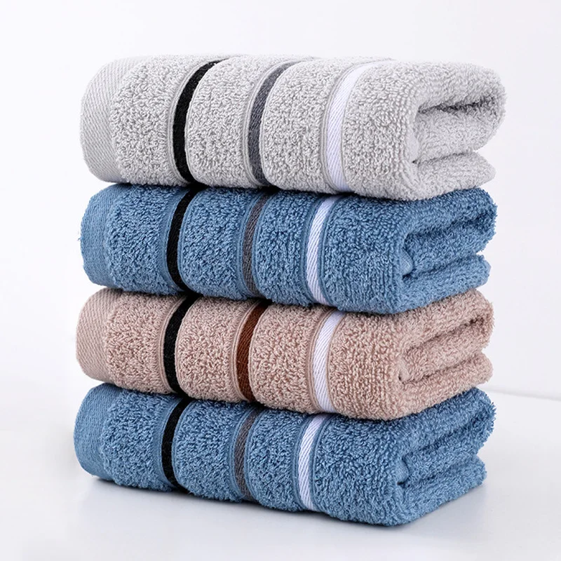 1pc  Towel Thickened Soft Absorbent Skin-friendly Household Daily Use Adult Kids Couple Towel Face Wash Towel