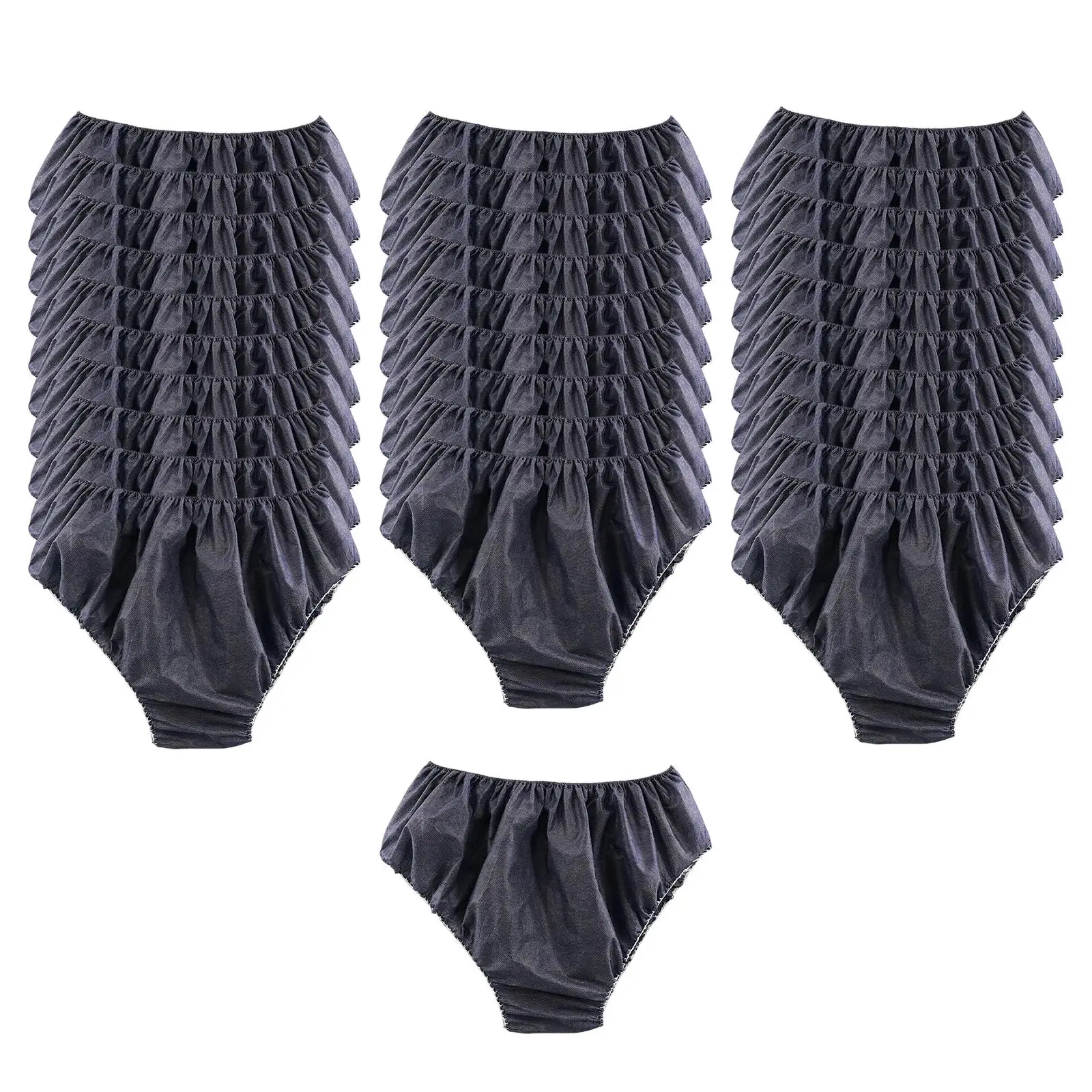30pcs Non-Woven Disposable Underwear Thickened One Size Single Layer Stretchy