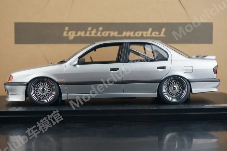 IG 1:18 Primera BBS Silver JDM Simulation Limited Edition Resin Metal Static Car Model Toy Gift