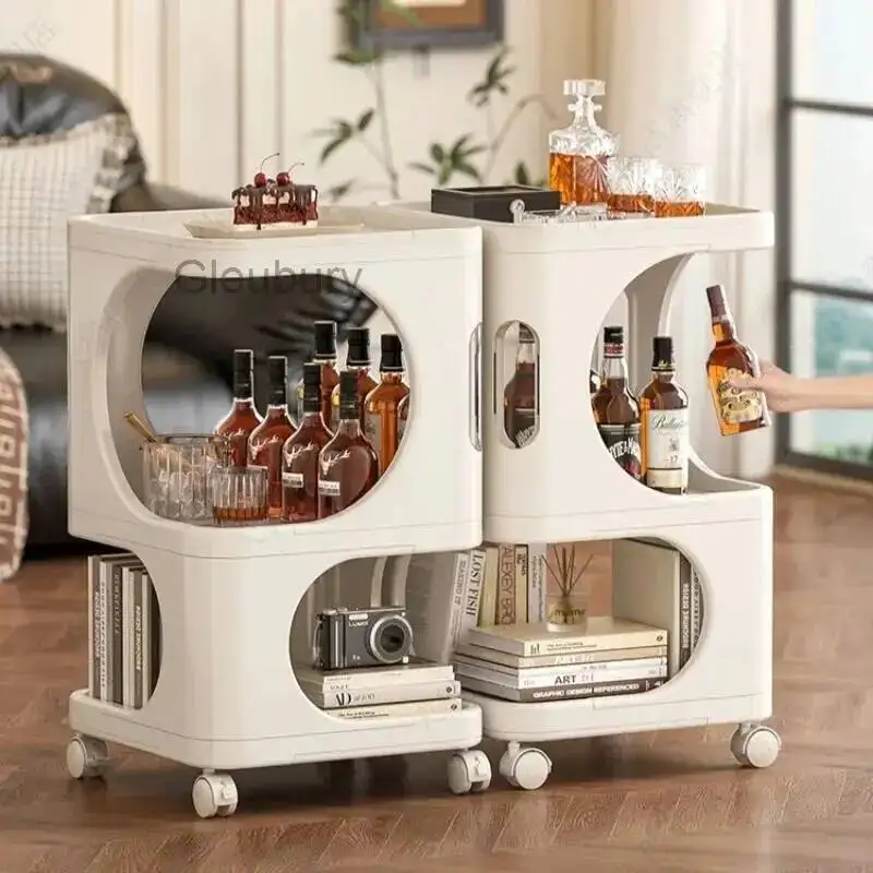 Trolley Sofa Side Movable Villa Salon Kitchen Homestay Modern Salon Trolley Storage Commercial Furniture Carrito Auxiliar Lstc