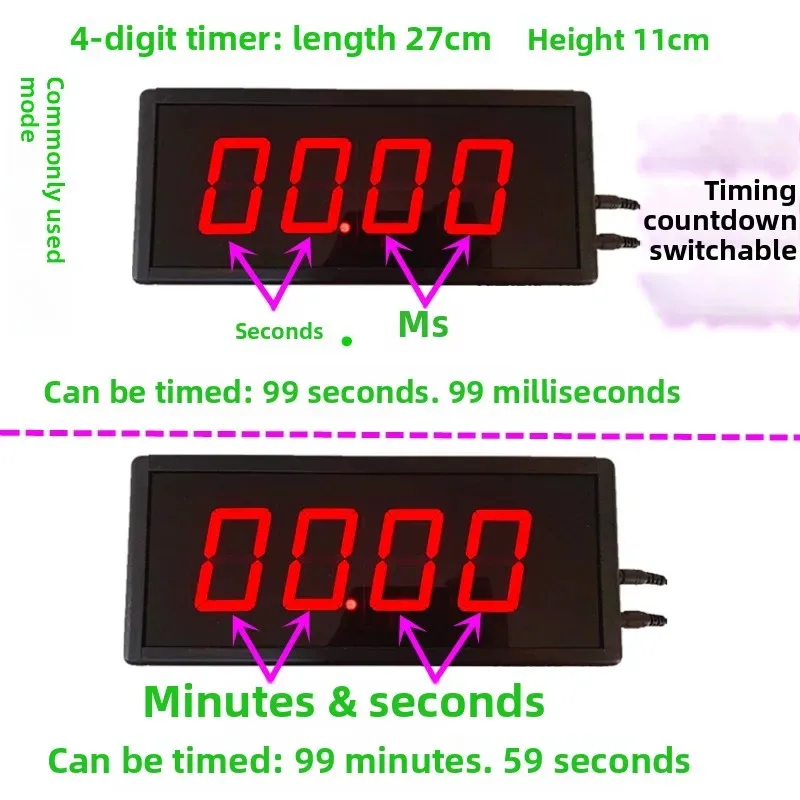 Multipurpose LED Digital Timer - Rechargeable Wrist Stopwatch Countdown Counter For Competitions, Training, Speech