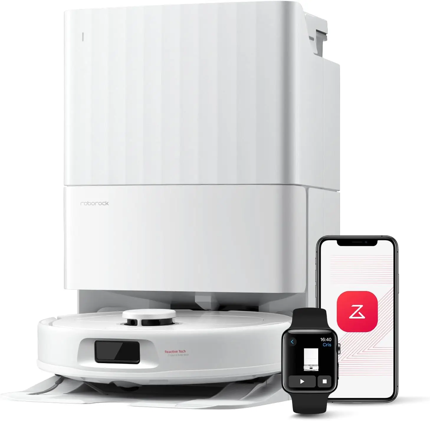 Upgraded Robot Vacuum and Mop with 8000Pa Suction, Auto Wash Dock, Anti-Tangle Brush, Smart Navigation