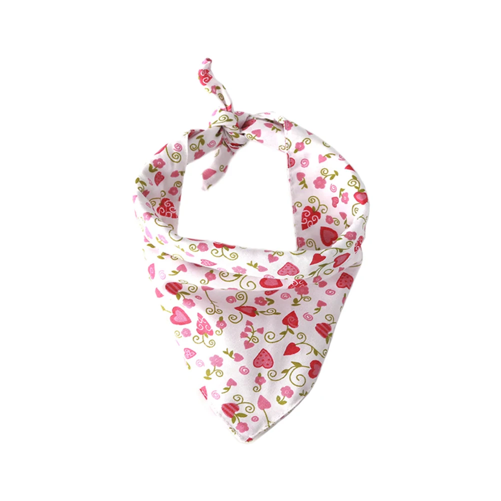 

Fashionable Cotton Loving Heart Pet Towel Saliva Bandana Dog Cat Bib Scarf Triangle Neck 22-38Cm Premium Bibs Accessories For
