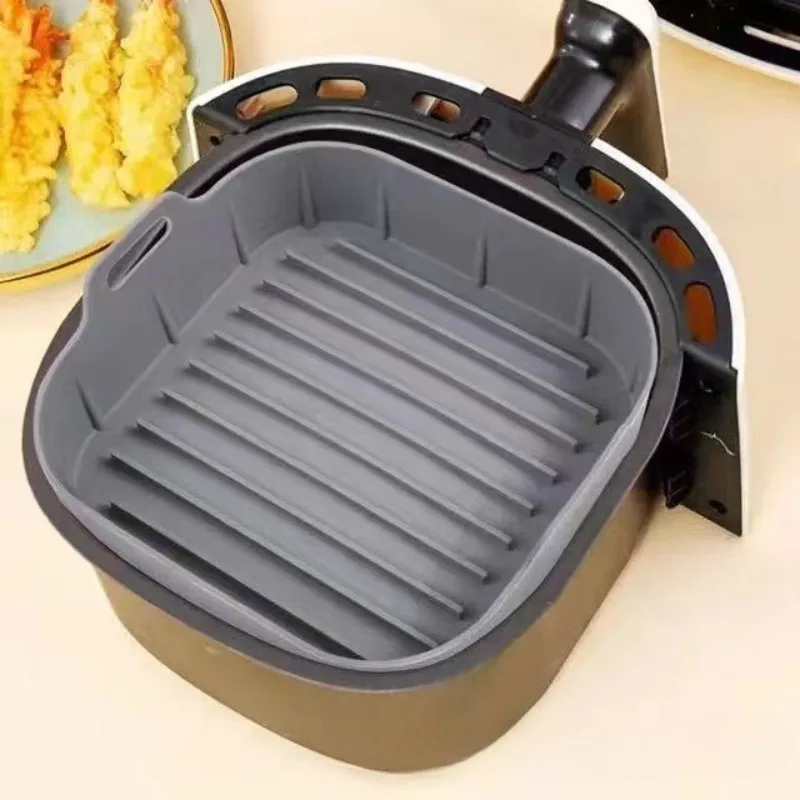 Forro de silicone para cesto de fritadeira de ar, reutilizável, antiaderente, resistente ao calor, tapete para forno, assadeira, acessórios de cozinha para fritura a ar.
