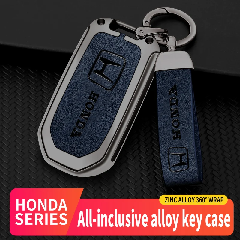 Zinc Alloy Car Key Case Cover Shell Holder Protector Styling Accessories For Honda XRV CRV Civic Accord City Jazz Marina Wisdom