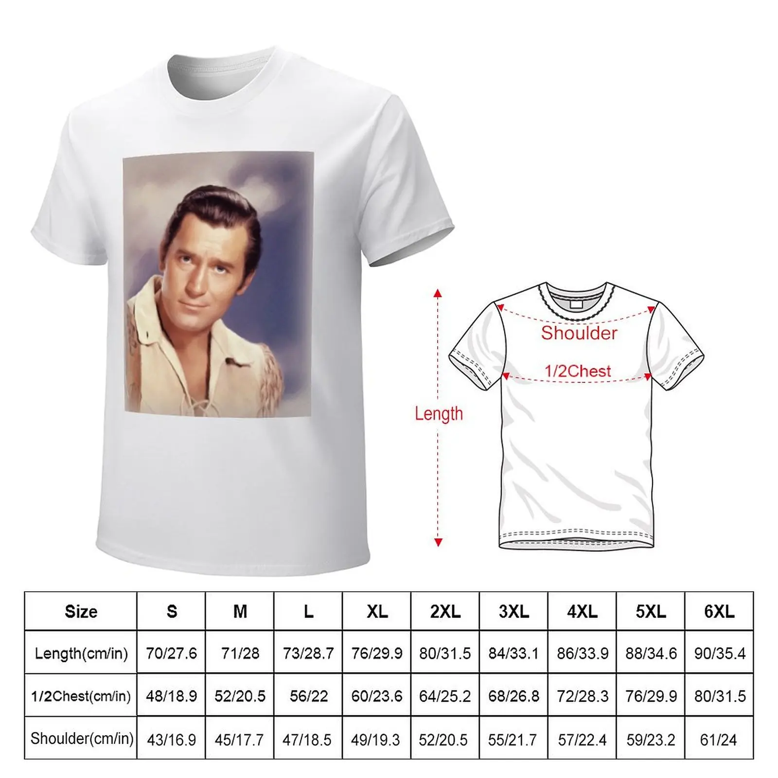 Clint Walker, Actor T-Shirt boys animal print customizeds mens clothing