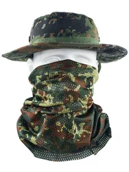 German mottled camouflage gauze tactical scarf outdoor sunscreen riding mask fisherman hat baseball cap camouflage net scarf