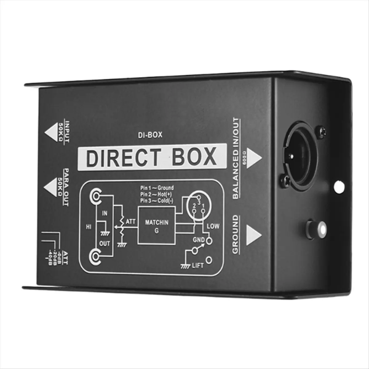 M85K Passive Direct Box Single Channel Passive DI-Box Direct Injection Box Balanced & Unbalance Signal Audio Isolator
