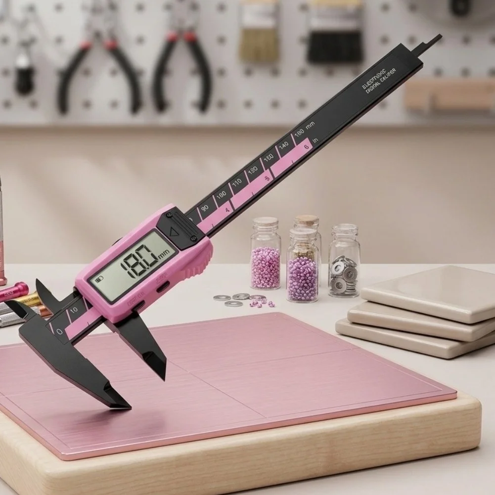 For Workshop Use Plastic Vernier Caliper Metric Inch Ruler Power Saving Function 0.1mm Resolution Dual Unit Conversion
