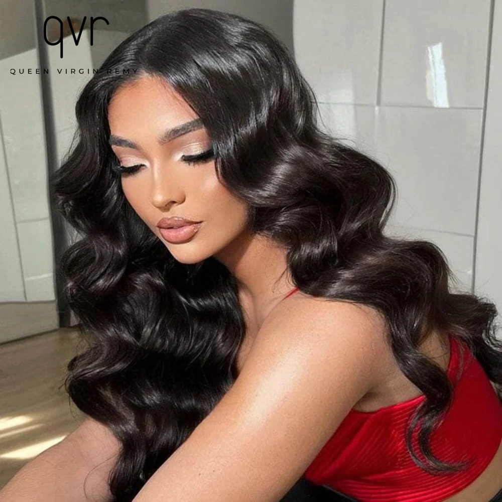 

Natural Looking Body Wave Lace Front Wig - 100% Remy Human Hair 18-24Inch - Middle Part Pre Plucked No Shedding Heat Resistant
