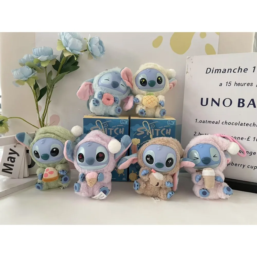 Miniso Disney Stitch Eat Something Before Sleep Blind Box Mystery Bag Vinyl Plush Doll Toys Pendant Surprise The Monsters Gifts