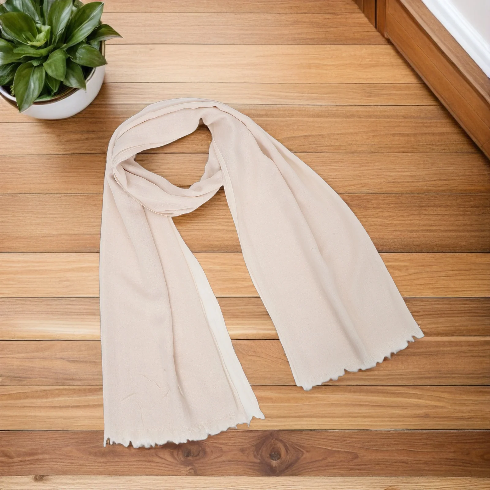 

Cotton Linen Shawl Wrap 192X113Cm Beige Lightweight Scarf For Women Elegant Stole Travel Wedding Guest Bridesmaid Soft Neck