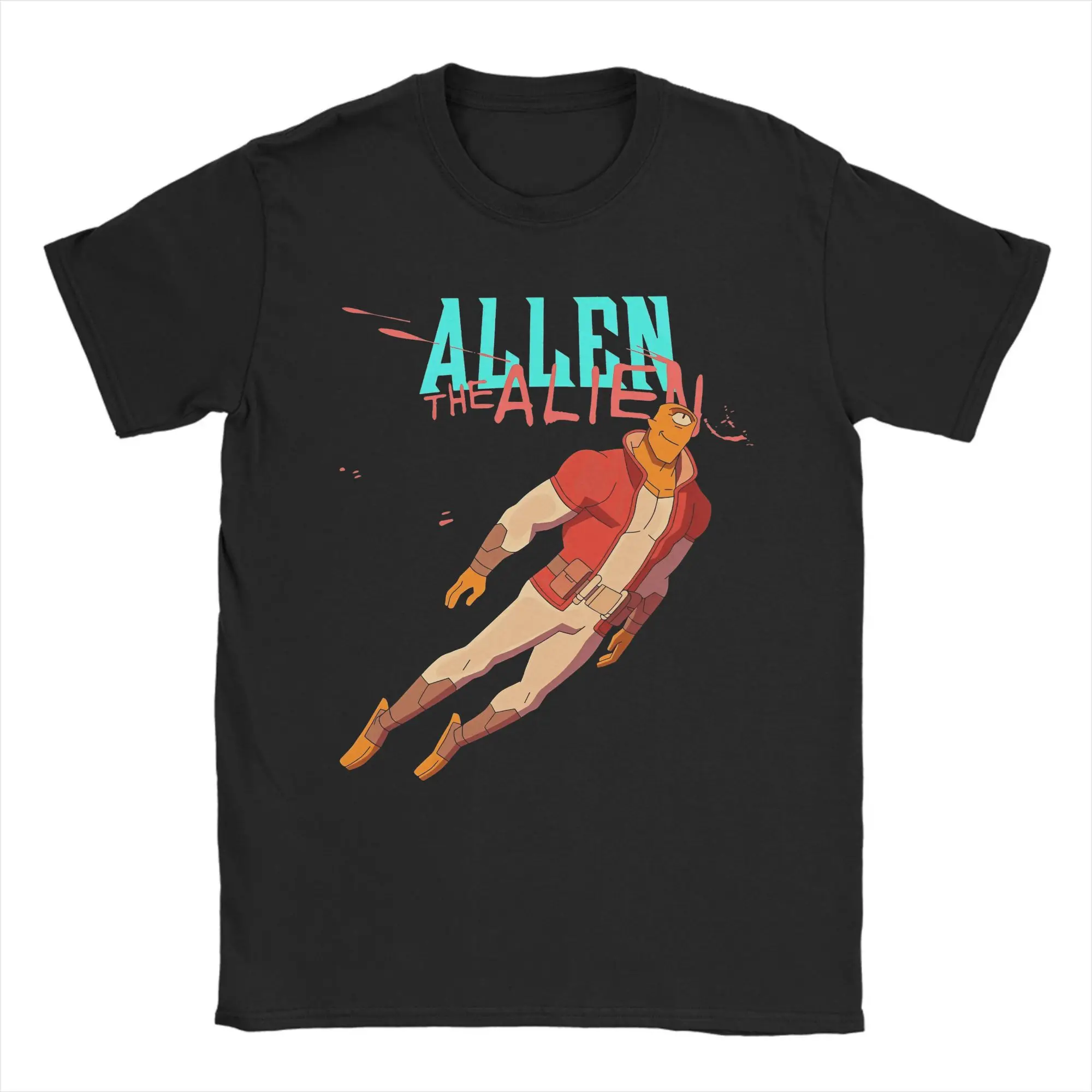 Men's T-Shirt Invincible Funny Cotton Tees Short Sleeve Allen The Alien  T Shirt O Neck Clothes Printed