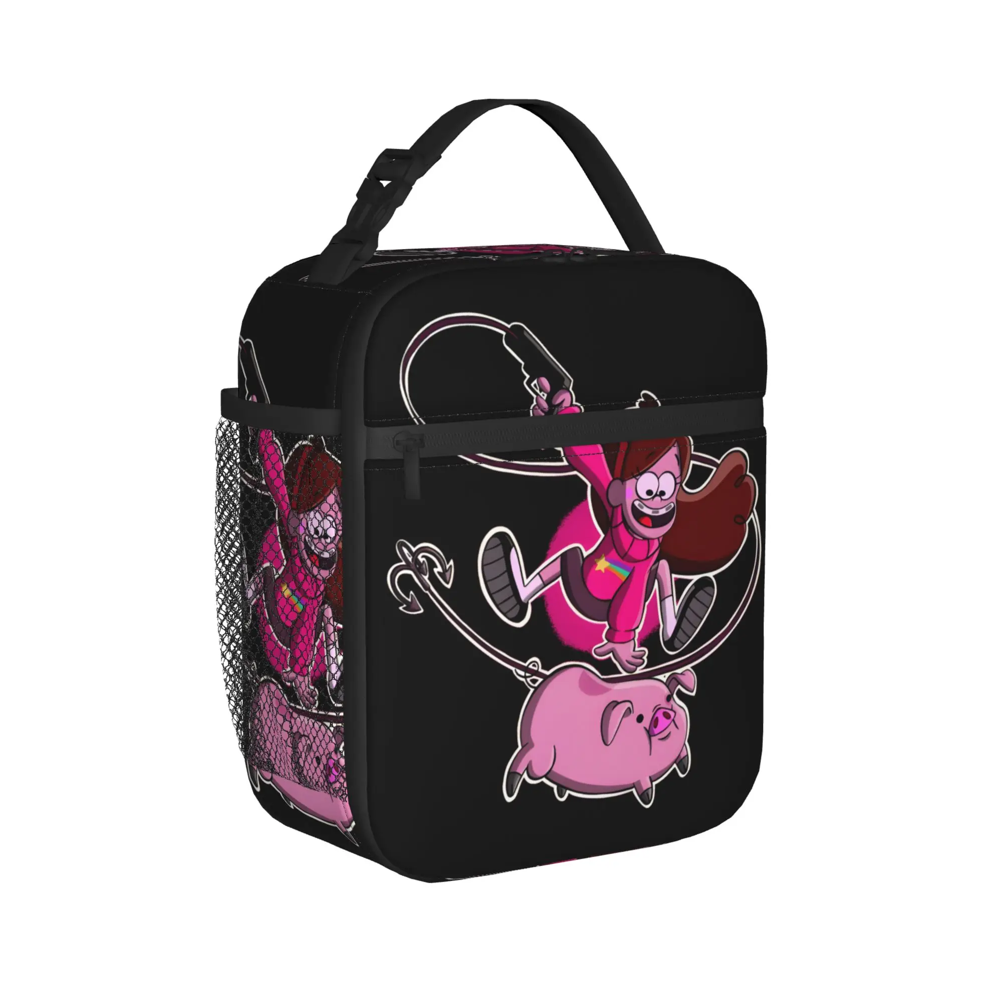 Mabel Lunch Bag G-Gravity Falls Convenient Lunch Box Women School Print Cooler Bag Fashion Oxford Thermal Lunch Bags