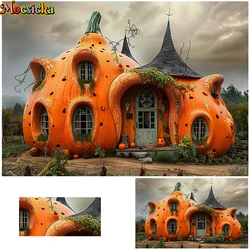 Mocsicka Pumpkin House Backdrop Kids Baby Birthday Cake Smash Props Adult Child Photography Decor Autumn Harvest Farm Background