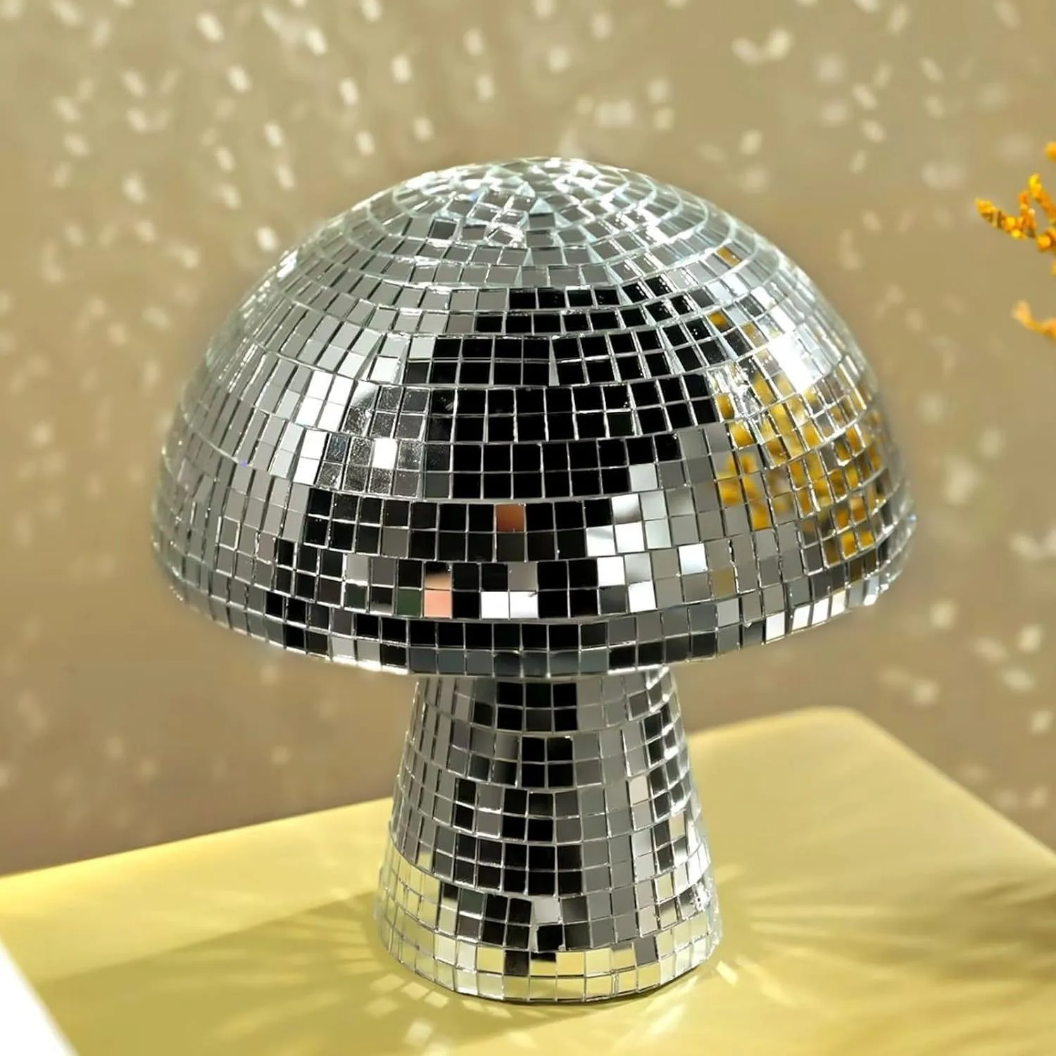 Mushroom Disco Ball Mirror Reflective Home Decoration Crafts Mushroom Ornaments Technology Bar