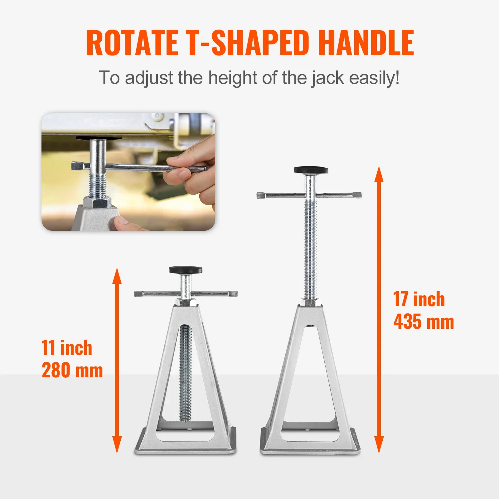 RV Stabilizer Jacks 4 Pack Aluminum RV Leveling Jacks Stack Jack for RV Travel Trailer Camper Single Screw Jack 6000Lbs