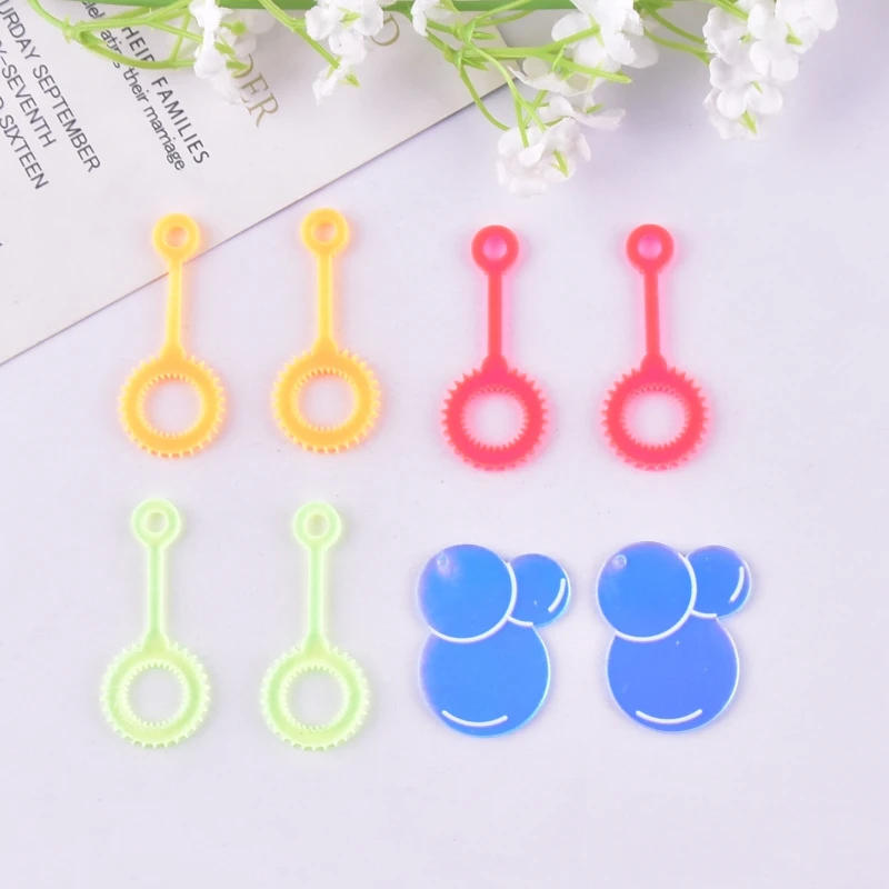 10pcs Color Bubble Machine Bubble Acrylic Charms Pendant for Women DIY Jewelry Making