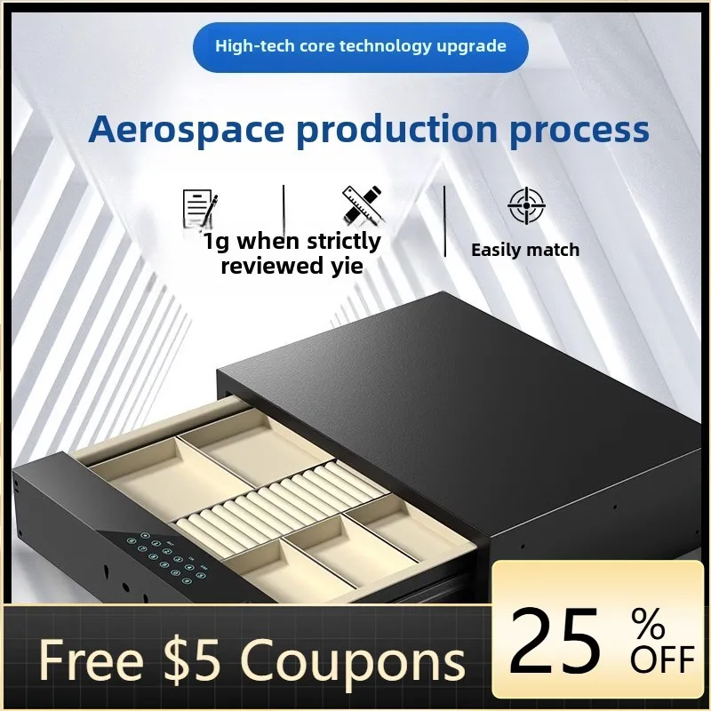 

ZC drawer safe household small embedded wardrobe anti-theft invisible drawer safe