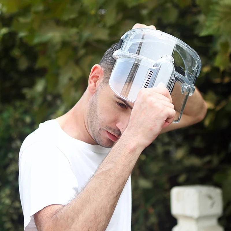 Ne pas gratter le bouclier transparent avec masque ajusté réglable pour une usure confortable à long