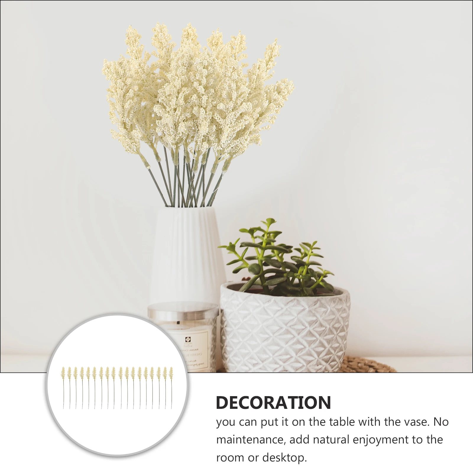 

18 PCS Rustic Simulated Ears of Corn Home Decor Dried Millet for Floral Arrangements