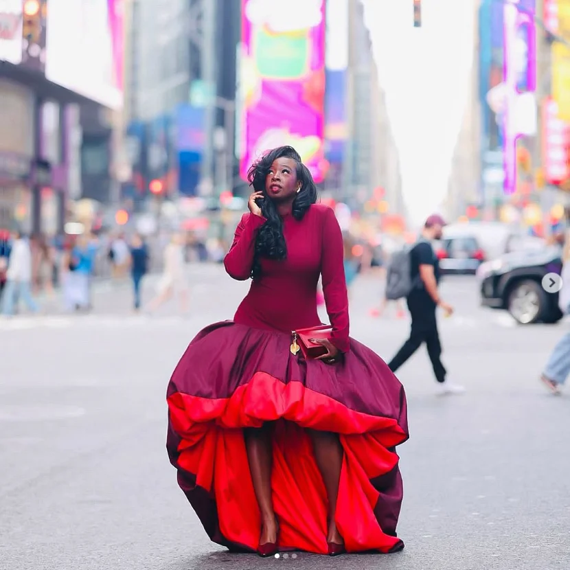 Robe de bal 2 couleurs, rouge bordeaux, manches longues, robe de soirée asymétrique en taffetas, drapée sur mesure