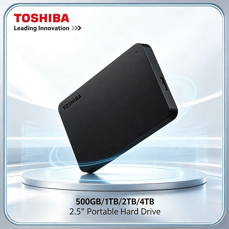 Toshiba Canvio Basics A3 500GB 1TB 2TB Portable External Hard Drive Matte Black USB 3.0 Pro Max Ultra Fast Backup Storage