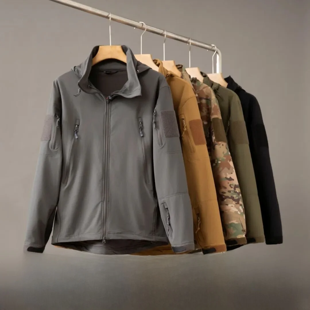 

Tactical Series 3D Tailoring Lightweight Qui Dry Breathable Men's Outdoor High End Elastic Soft ell Jaet Autumn Camo