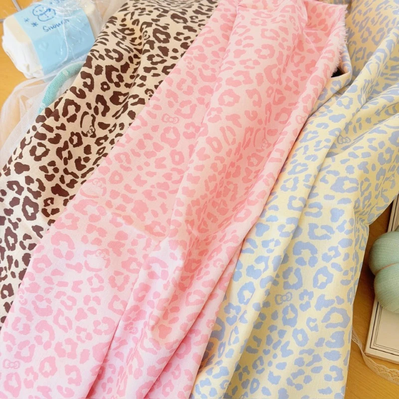 0,5/2 Yards Leinwandgewebe aus reiner Baumwolle mit Leopardenmuster für das Nähen von Kleidern, DIY-Haarbändern, Accessoires, Heimtextilien, Bettwäsche, Tischdecken