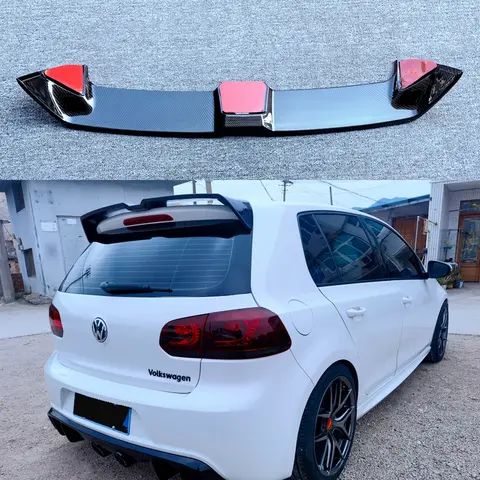 폭스바겐 VW 골프 6 MK6 용 고품질 ABS 스포일러, 리어 윈도우 루프 스포일러, 광택 블랙 루프 스포일러, 2009 - 2013