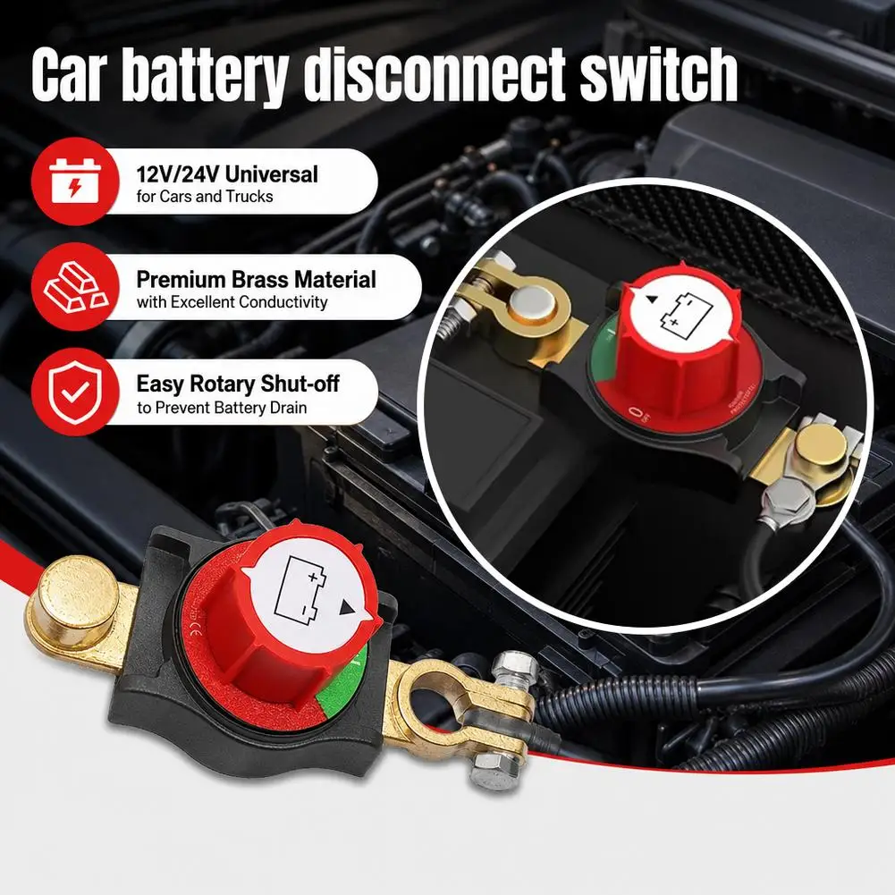 12V 24V Car Truck Negative Battery Power-Off Switch Modification Main Switch for Vehicle Electrical Systems