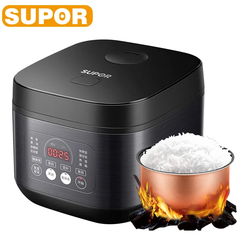 

2023 SUPOR 3L-5L Electric Rice Cooker Household Smart Multifunction Soup Rice Cooking Machine Non-stick Liner For 2-11 Person