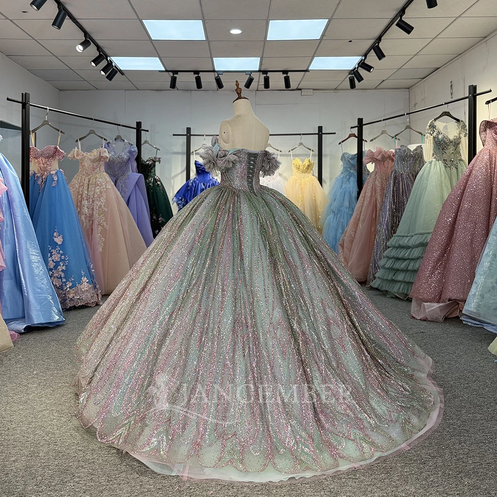 Internacional vestido de baile recortado vestidos quinceanera 2025 plissado doce 16 vestidos de 15 anos rendas até personalizar