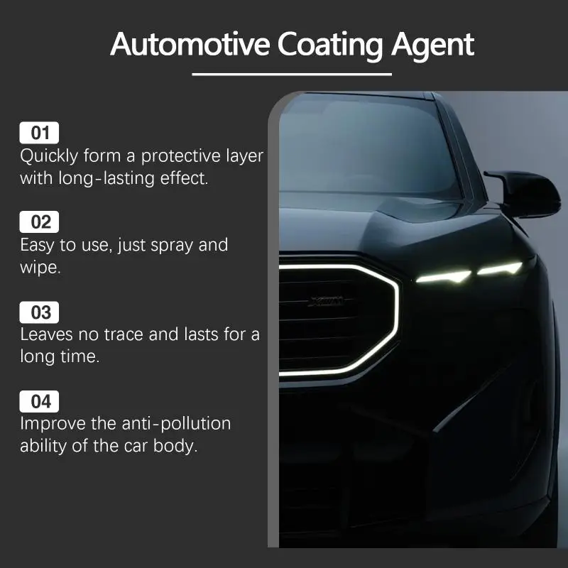 Nano Coating for Cars Glossy Paint Protection Hydrophobic Antifouling Auto Exterior Refurbishment Solution for Shiny Look