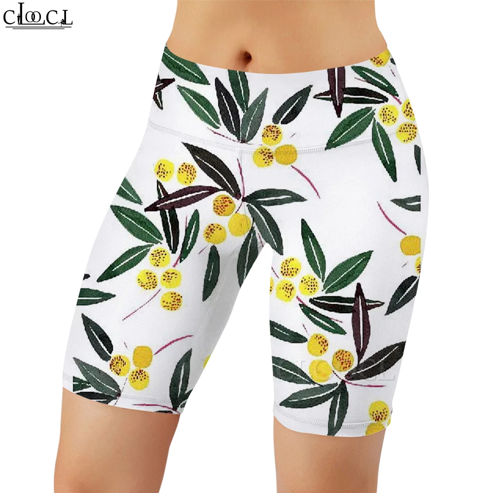 

CLOOCL Fashion Workout Women Legging Yellow Fruit Print Casual Women Sexy Gym Sweatpants for Female