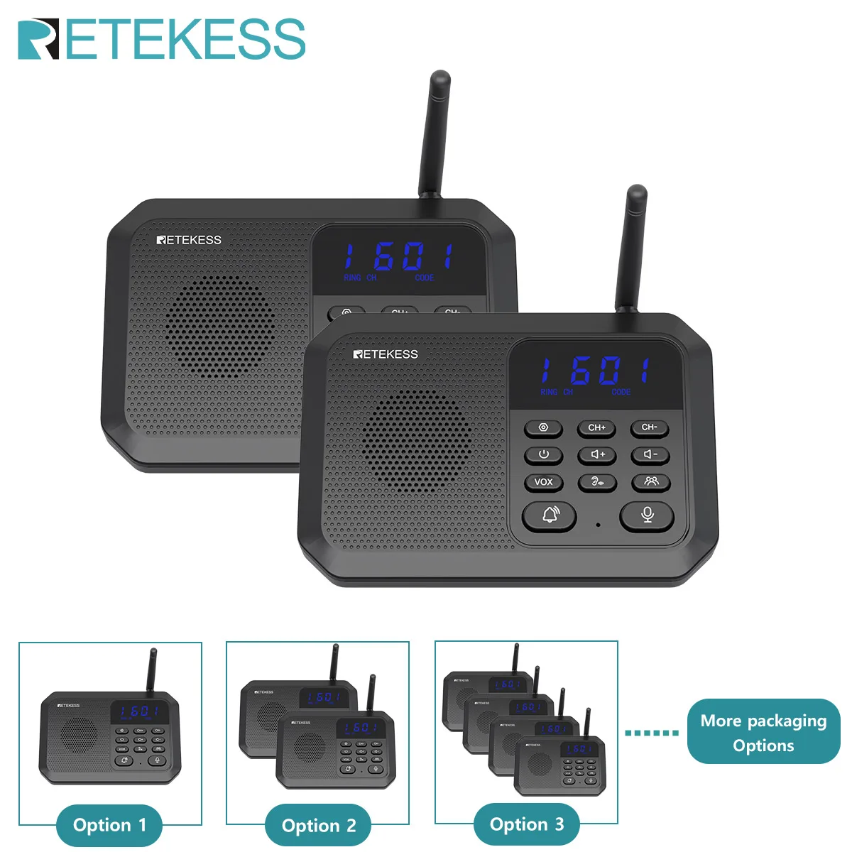 Retekess Nursing intercom system TH201 UHF frequency band Call Transmitter for the Elederly Clinic Nursing Home Company