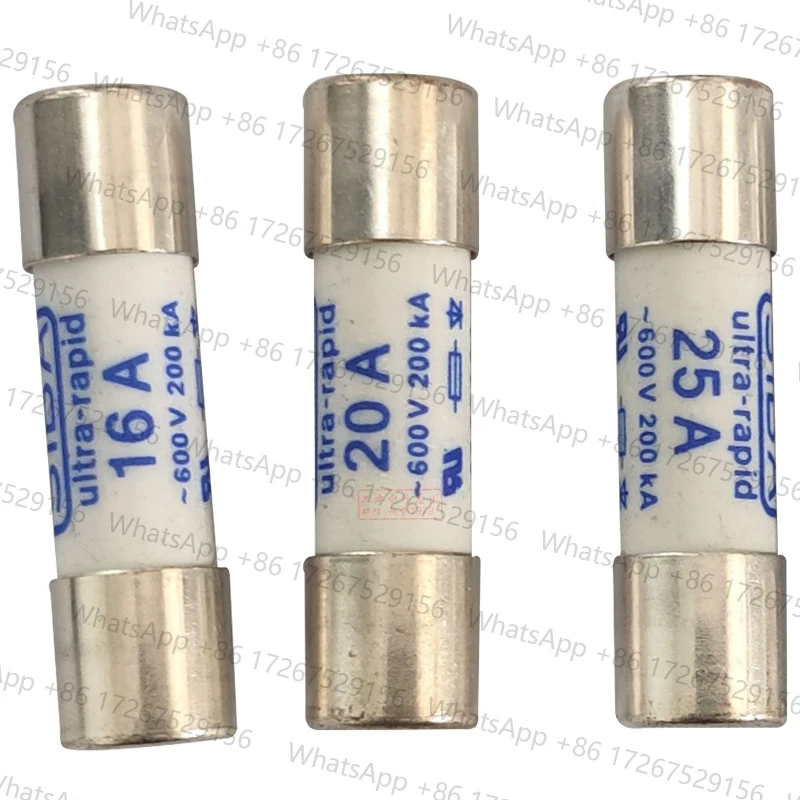 

10pcs New original Fuse tube 6003434 4/6/8/10/12/16/20/25/30A 600V grl 10*38