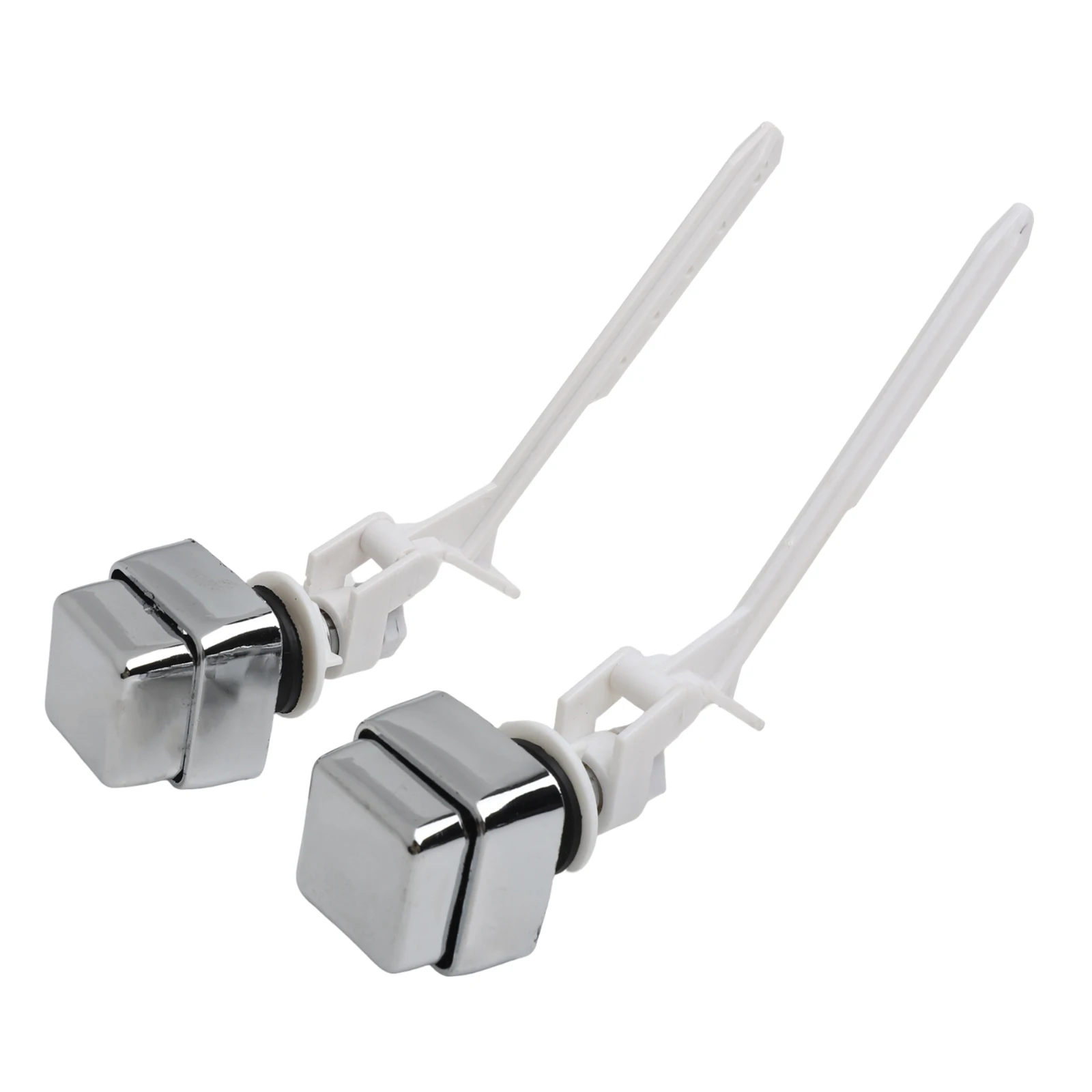 Bathroom Renovation Toilet Flush Kit Long Service Life Toilet Handle DIY Toilet Installation Silver And White DIY Installation