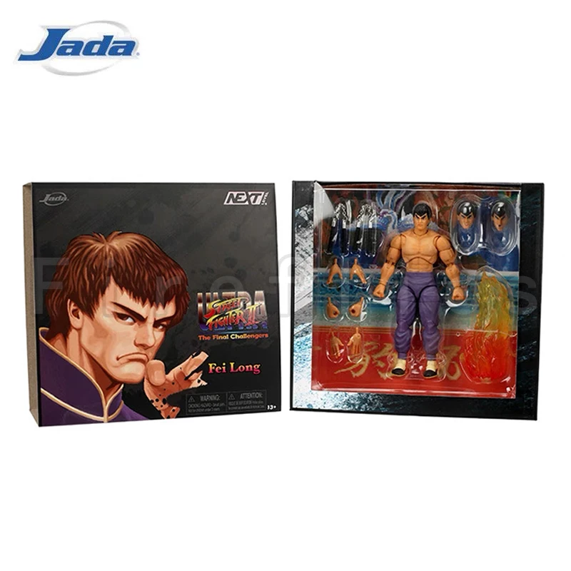 Jada Toys 1/12 Ultra Street Fighter II: The Final Challengers Fei Long modelo de Anime exclusivo para regalo, 6 pulgadas