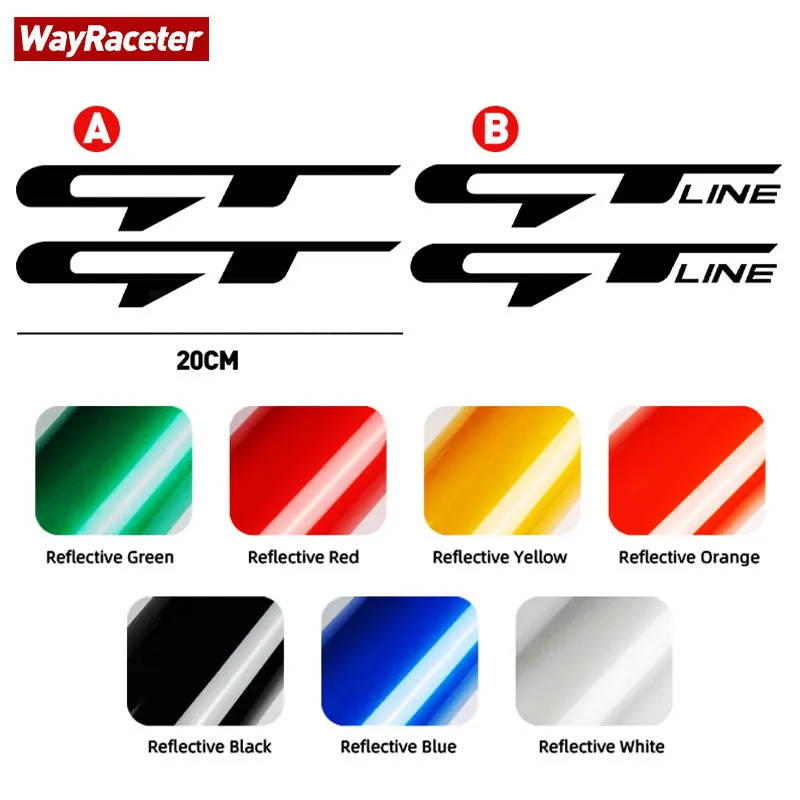2 Pcs Door Side Sticker Fender GT Line Graphics Decal  For Kia Sportage Forte K3 K5 Ceed Rio Sorento Stinger Picanto Morning - view 3