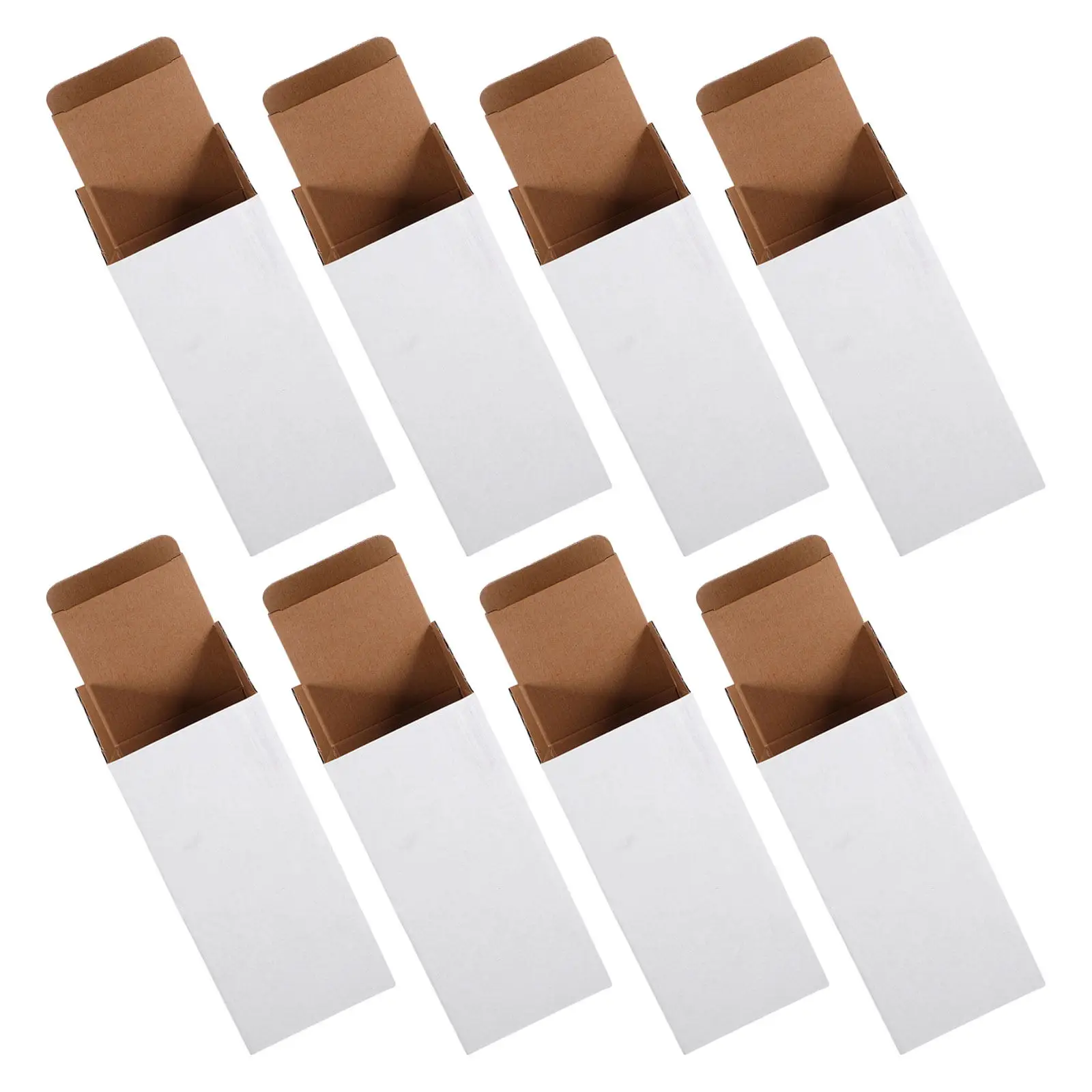 8Pcs 7.9x3.9in Corrugated Cardboard Mailer Boxes Space Saving Square Shipping Boxes for Small Business Packaging Mailing Moving