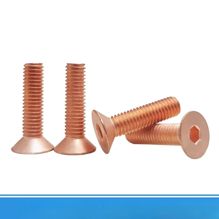 

Red Copper Countersunk Socket Screw for EMI Shielding and Heat Sink Connections M3 M4 M5 M6 M8