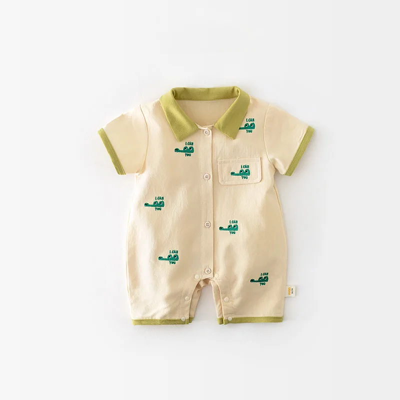 MILANCEL 2024 Baby Summer Clothes Crocodile Boys Romper Cotton Baby Boy Jumpsuit Newborn Clothing