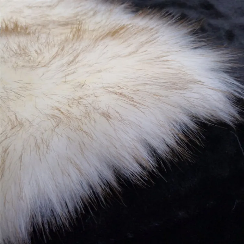 180*100cm Spot imitation fox fur white dyed coffee tip faux fox fur fabric for winter coat vest Fur collar toy fur tissu telas