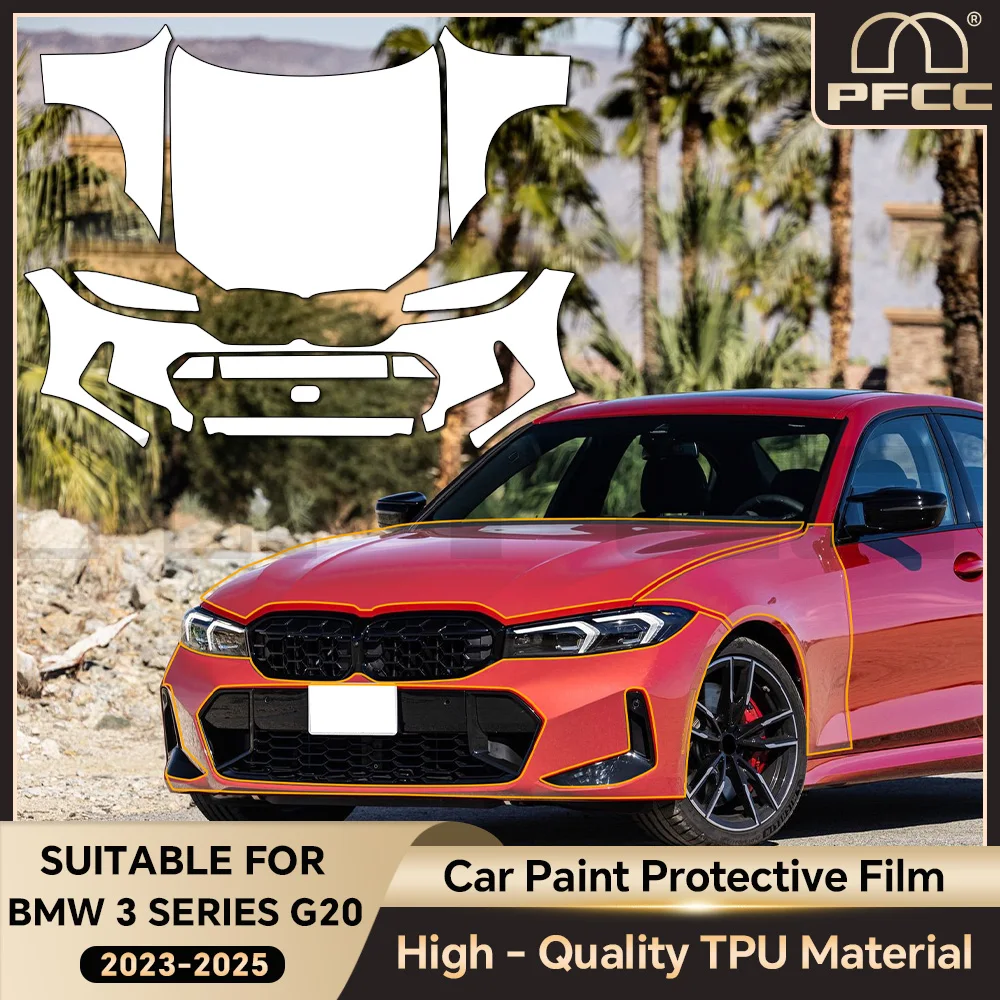 

For BMW 3 Series G20 2023-2025 TPU Paint Protection Film Clear Bra Car Body Pre-cut PPF Anti-scratch Invisible Resistant Cover