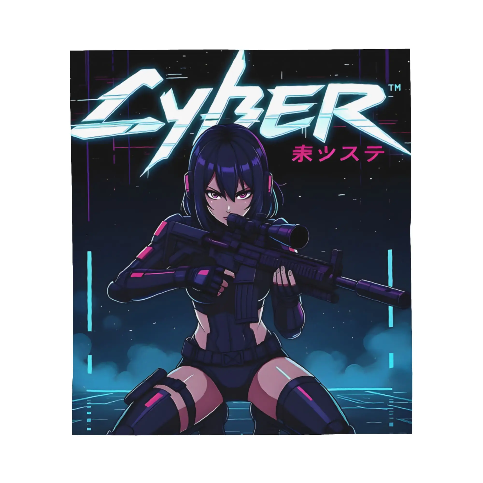 1PC Anime  Cyberpunk Assassin Blanket Throw Super Cosy Plush Living Room Sofa