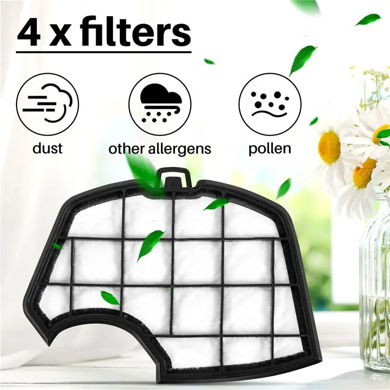 4Pcs Motor Filter Replacement Protection Replacement Filter for Vacuum Cleaner for Kobold VK140 VK150-DTD2