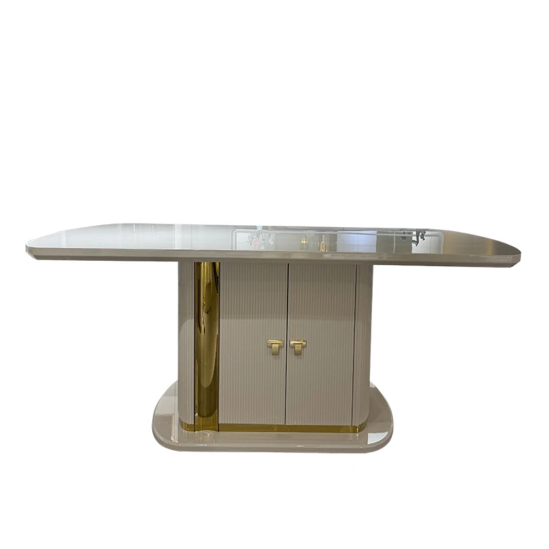 

High Quality White Modern Wooden Dining Table Home Furniture Dining Room Wood Dining Table