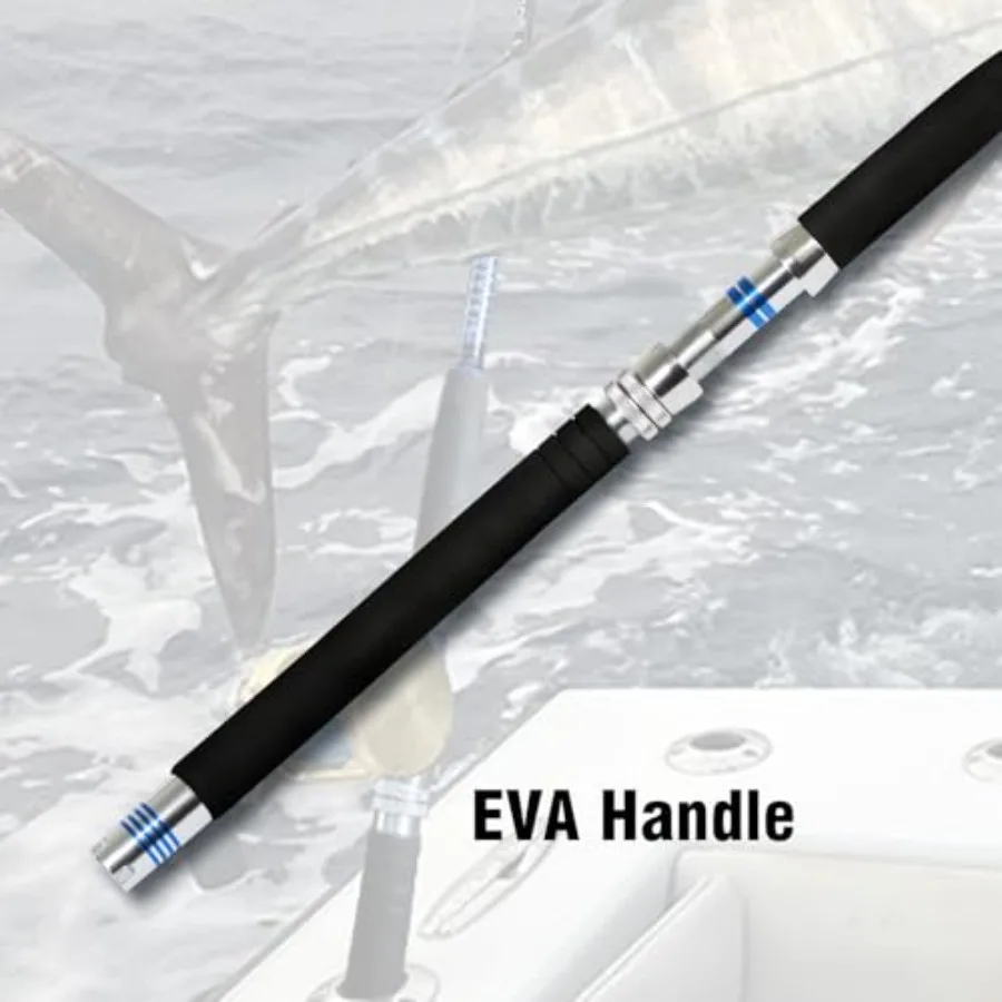 1 قطعة و 2 قطعة المياه المالحة البحرية التصيد قضيب لعبة كبيرة الصيد الثقيلة التقليدية قارب قصبة صيد خشبية مصمم #5